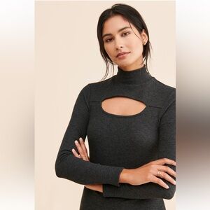 Bordeaux Ribbed Knit Sweater dress Anthropologie M